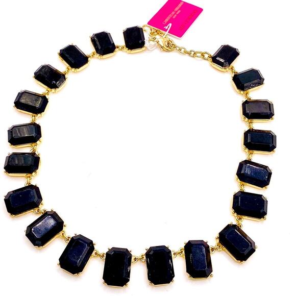 Christian Siriano Black and Gold Statement Necklace - Picture 1 of 7